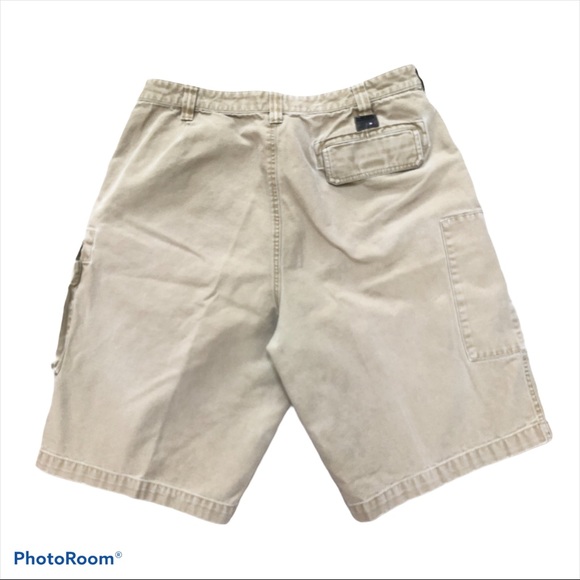 Vtg Tommy Hilfiger Canvas Tan Brown Shorts  38x11 - Picture 8 of 8
